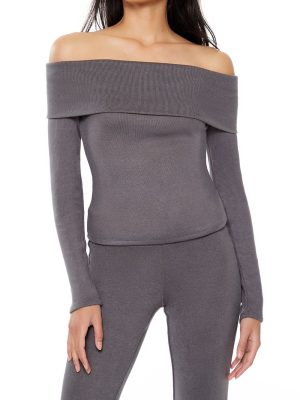 Foldover Off-the-Shoulder Top