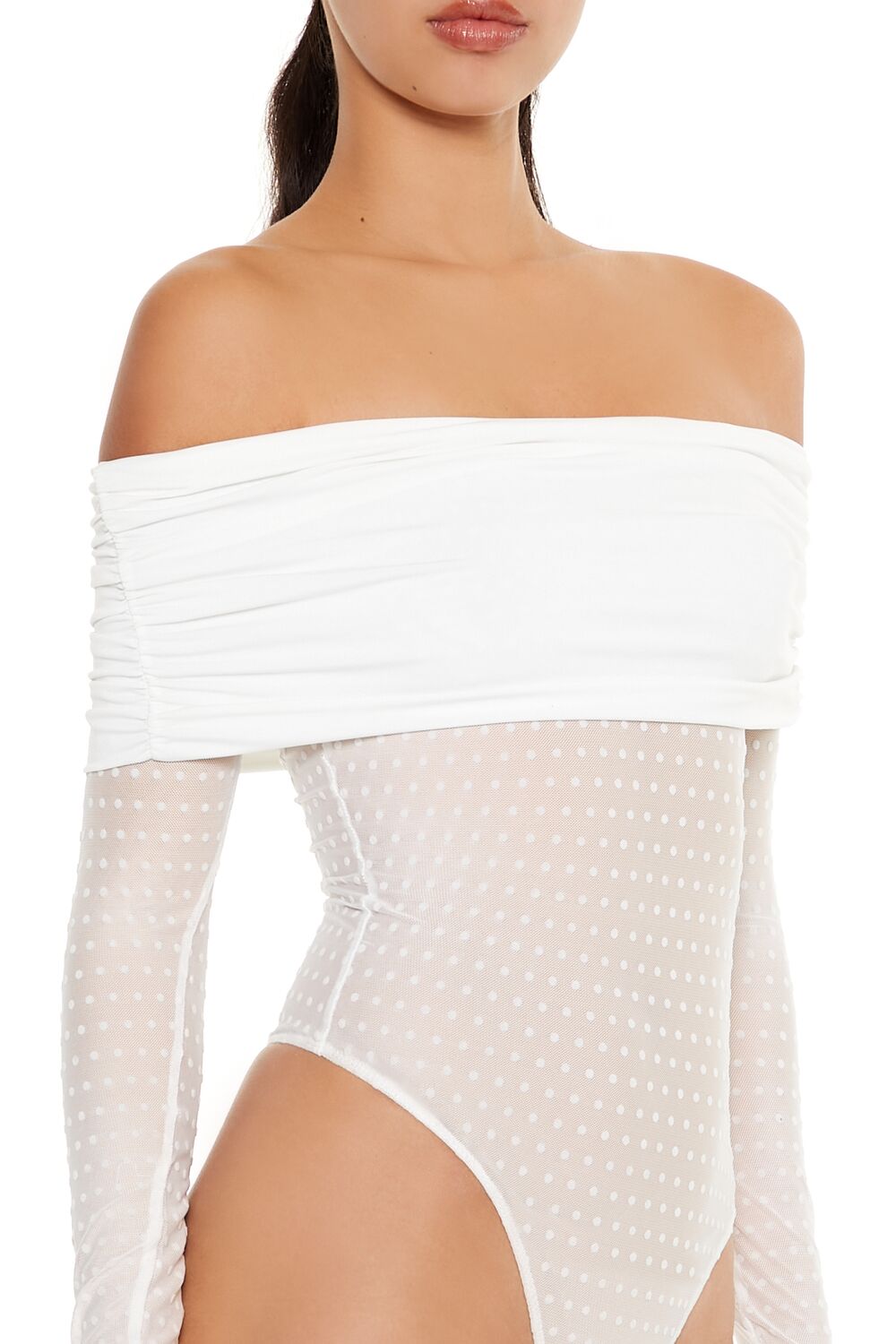 Clip-Dot Foldover Thong Bodysuit - Image 9