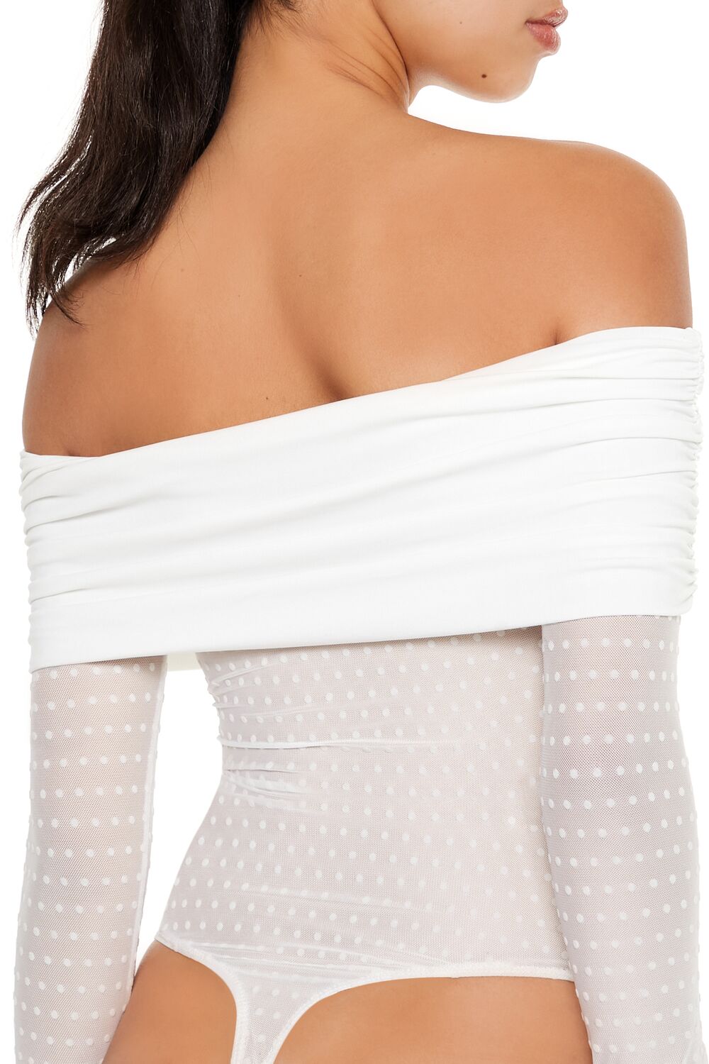 Clip-Dot Foldover Thong Bodysuit - Image 10