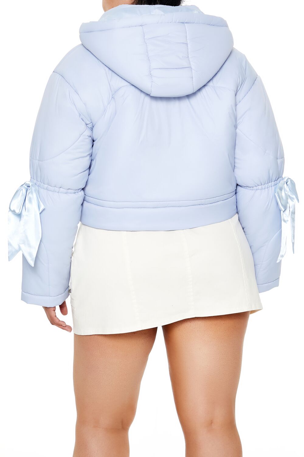 Plus Size Bow Puffer Jacket - Image 5