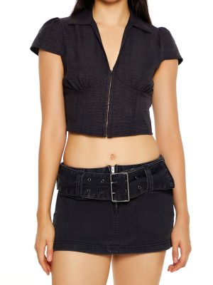 Chiffon Bustier Crop Top