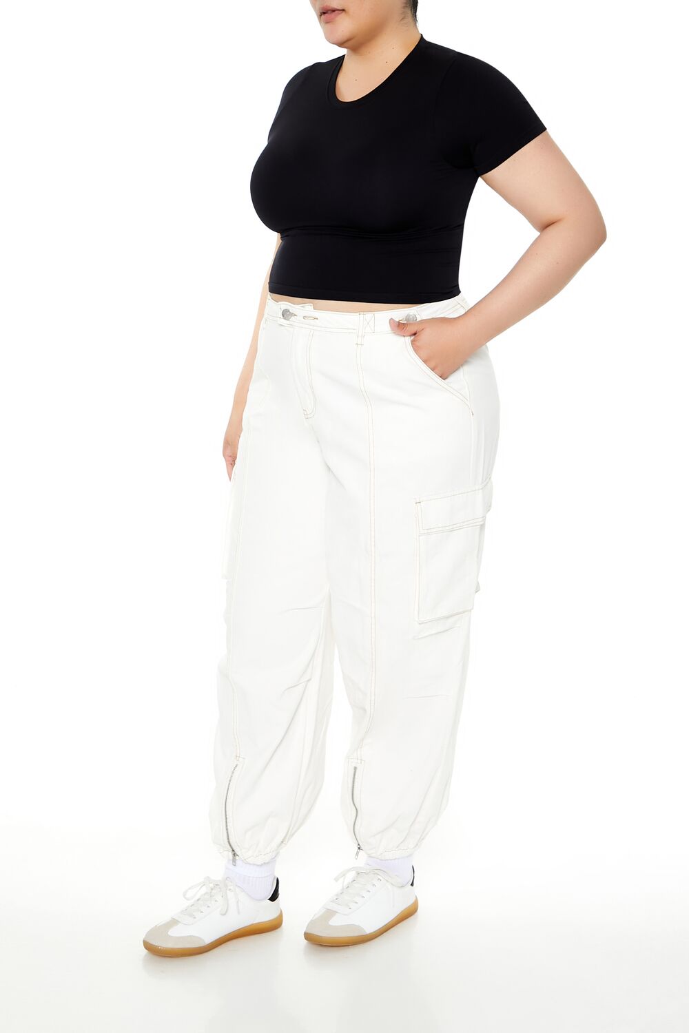 Plus Size High-Rise Cargo Joggers - Image 3