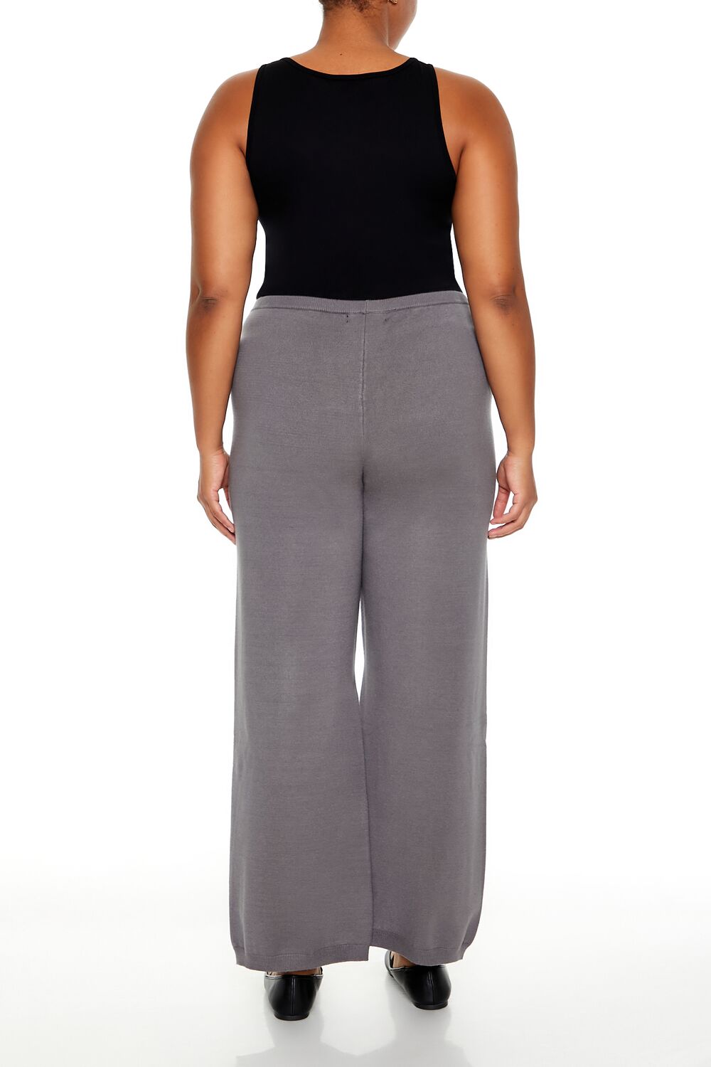 Plus Size Sweater-Knit Wide Pants - Image 4