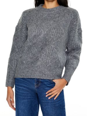 Textured Marled Knit Sweater