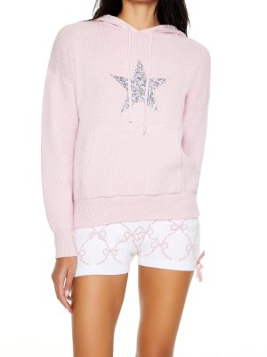 Hooded Glitter Star Sweater
