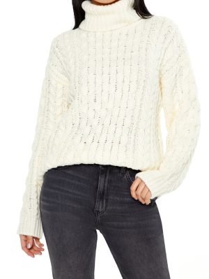 Cable Knit Turtleneck Sweater