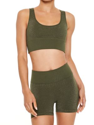 Active Seamless Glitter Sports Bra