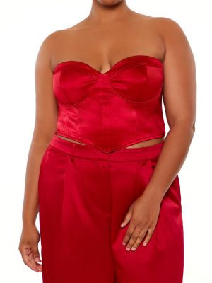 Plus Size Sweetheart Bustier Tube Top