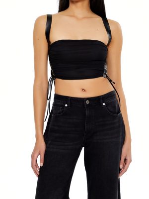 Lace-Up Crop Top