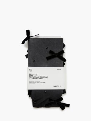 Bow & Faux Pearl Tights