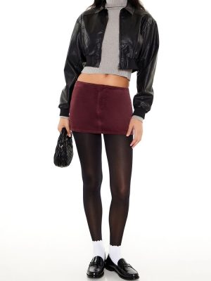 Velvet Mini Skirt