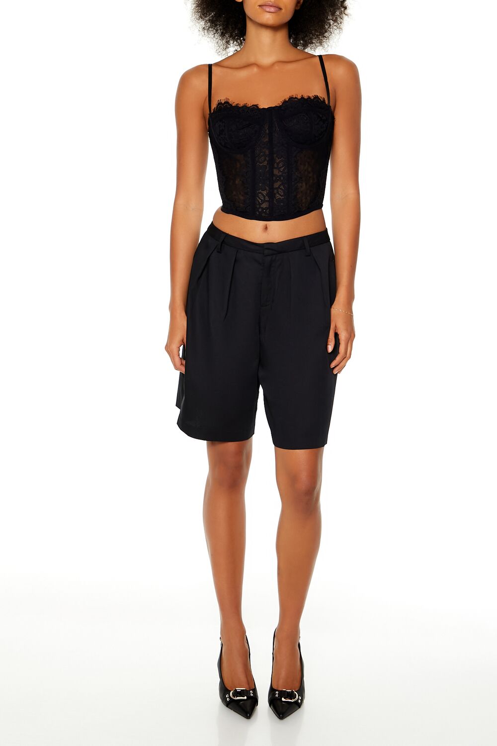 Lace Cropped Bustier Cami - Image 2