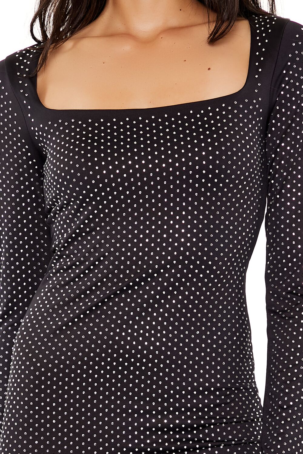 Contour Sculpt Rhinestone Mini Dress - Image 5