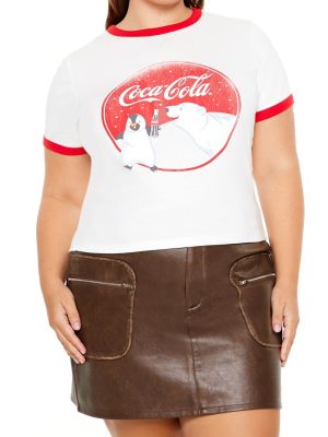 Plus Size Coca-Cola Ringer Baby Tee