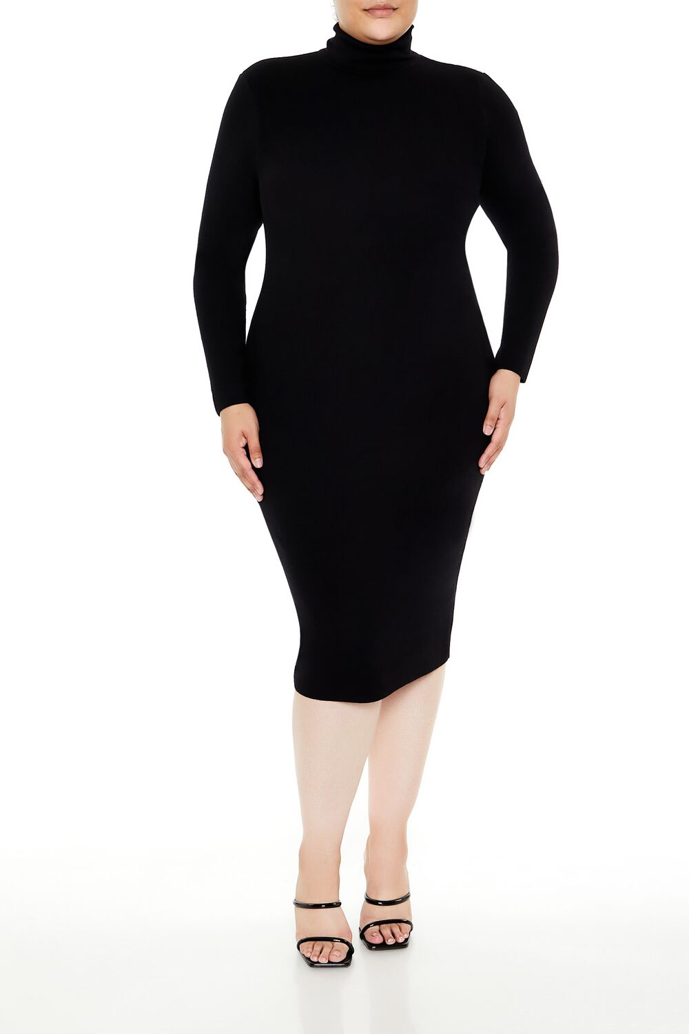Plus Size Faux Gem Midi Sweater Dress - Image 6