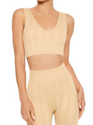 Seamless Cable Knit Sports Bra