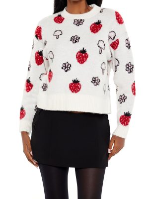Strawberry & Mushroom Print Sweater