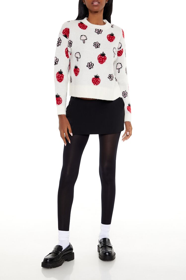 Strawberry & Mushroom Print Sweater - Image 2