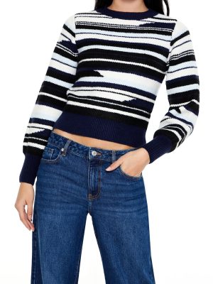 Abstract Striped Sweater