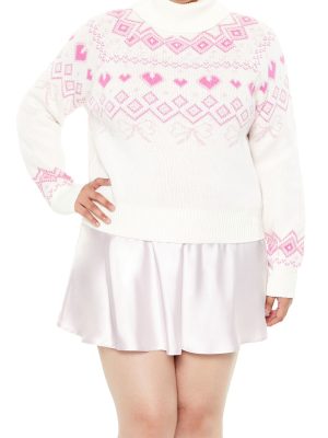 Plus Size Fair Isle Turtleneck Sweater