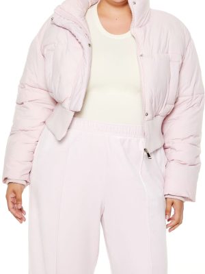 Plus Size Cropped Puffer Jacket