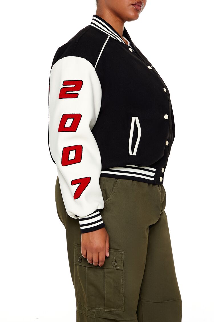 Plus Size Star Girl Varsity Jacket - Image 4