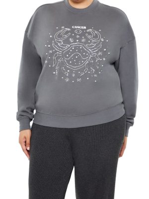 Plus Size Beaded Cancer Pullover