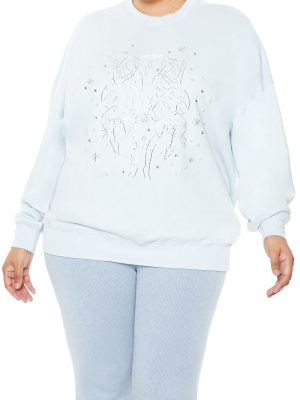Plus Size Beaded Gemini Pullover