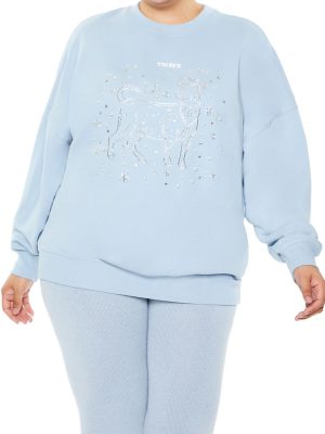 Plus Size Beaded Taurus Pullover