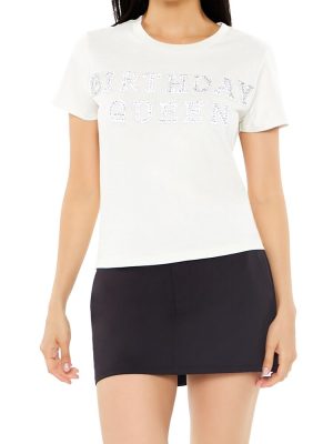 Rhinestone Birthday Queen Tee
