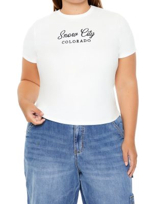 Plus Size Snow City Baby Tee
