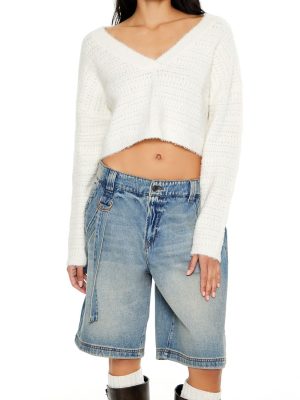 Crossover Mock Wrap Sweater