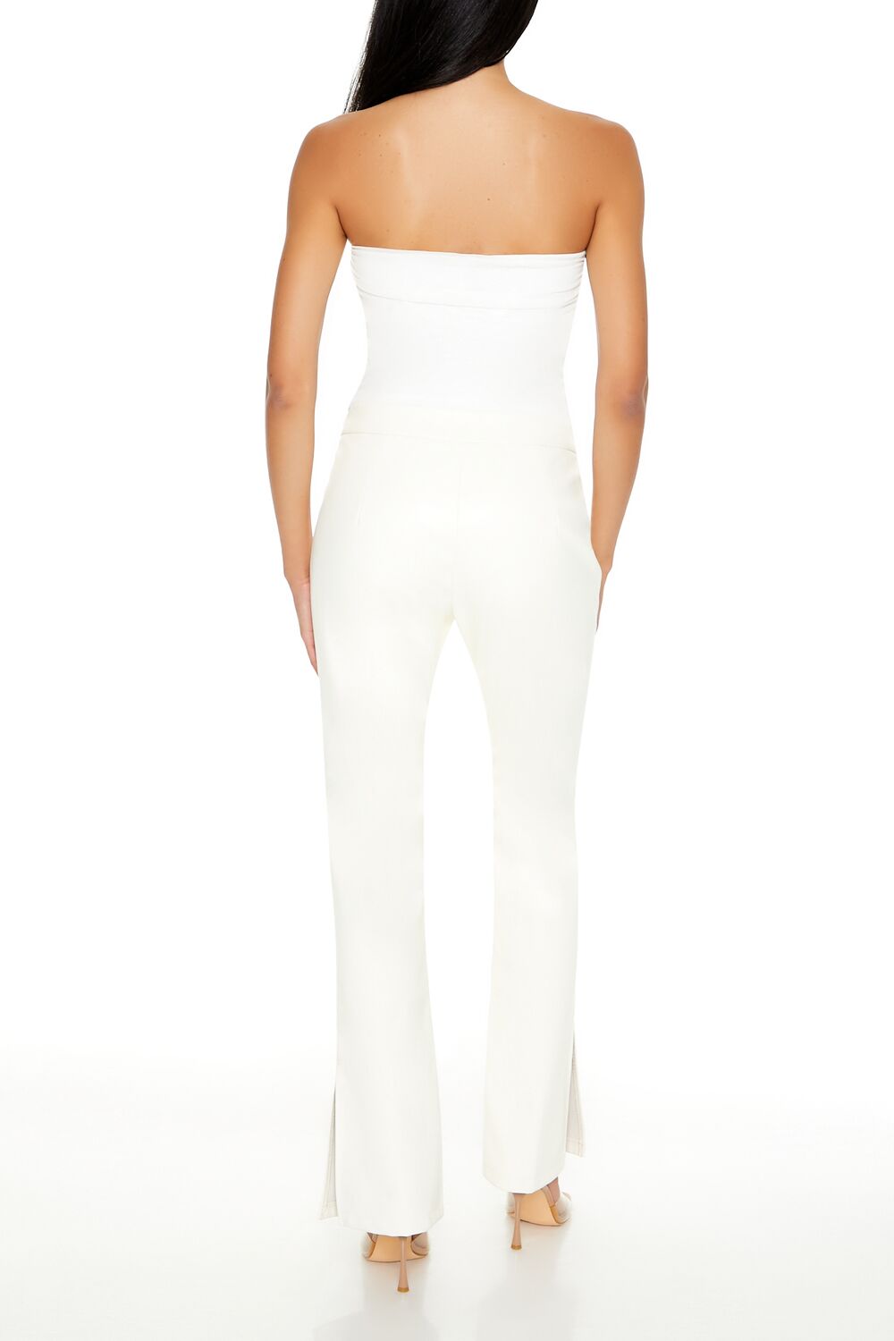 Faux Leather Split-Hem Flare Pants - Image 4