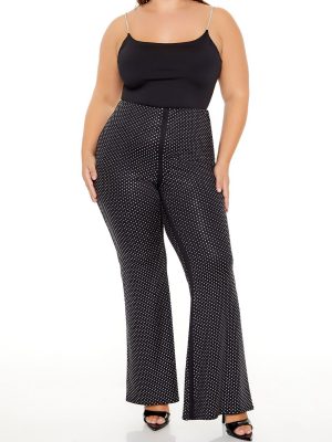 Plus Size Contour Sculpt Rhinestone Pants