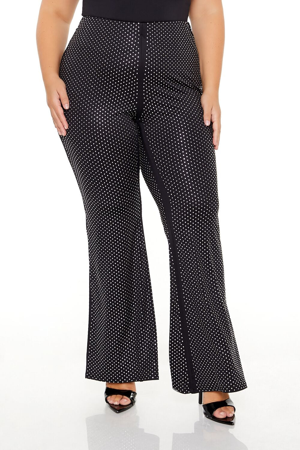 Plus Size Contour Sculpt Rhinestone Pants - Image 2
