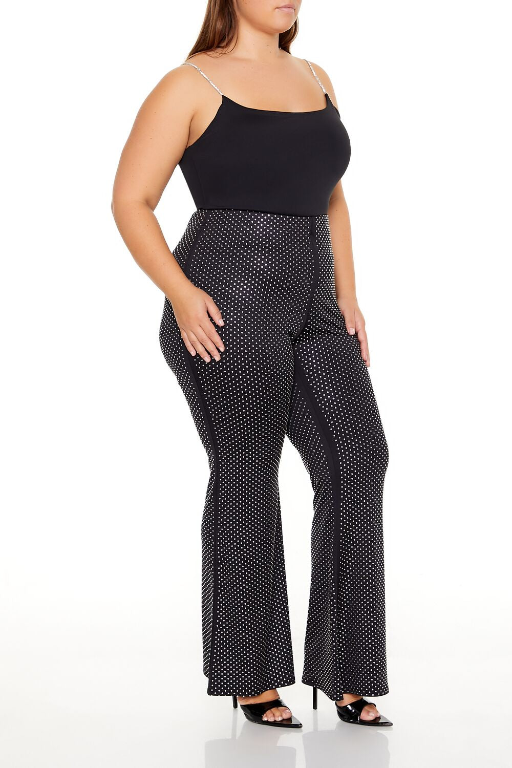 Plus Size Contour Sculpt Rhinestone Pants - Image 3