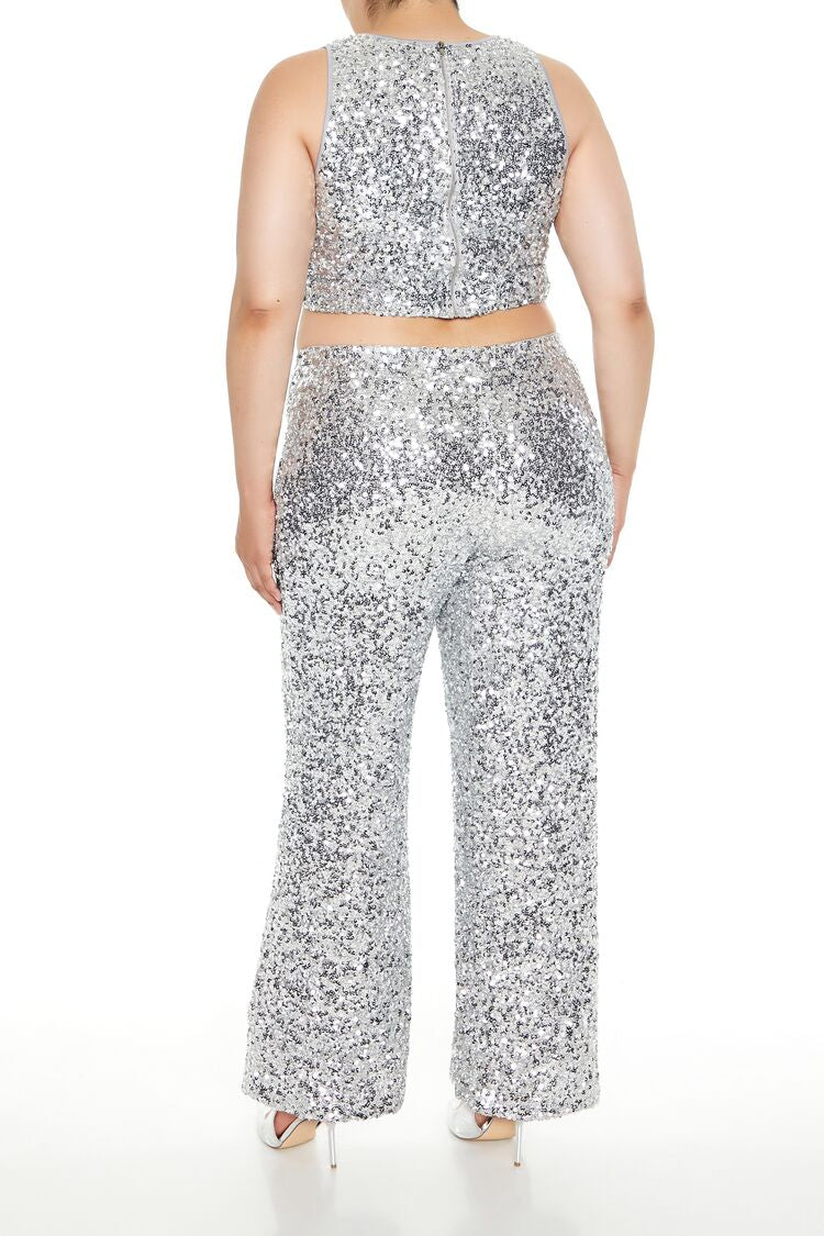 Plus Size Sequin High-Rise Pants - Image 4