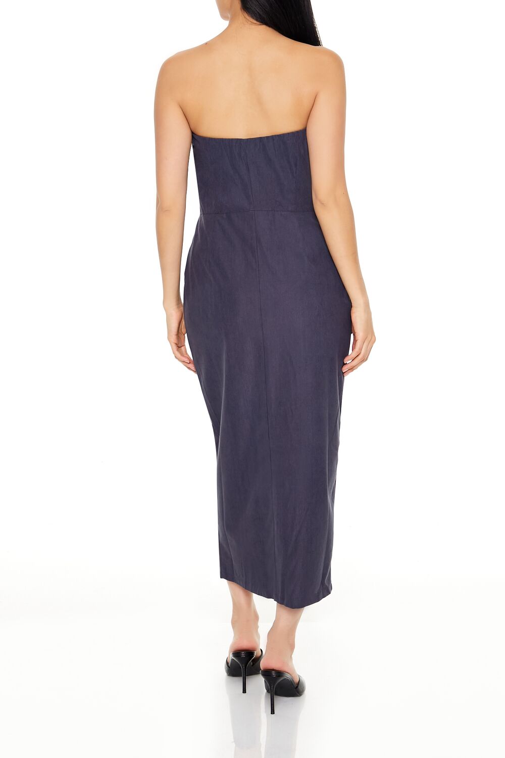 Strapless Zip-Up Cargo Midi Dress - Image 4