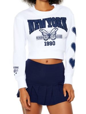 Fleece New York Crop Top