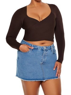 Plus Size Crossover Sweater