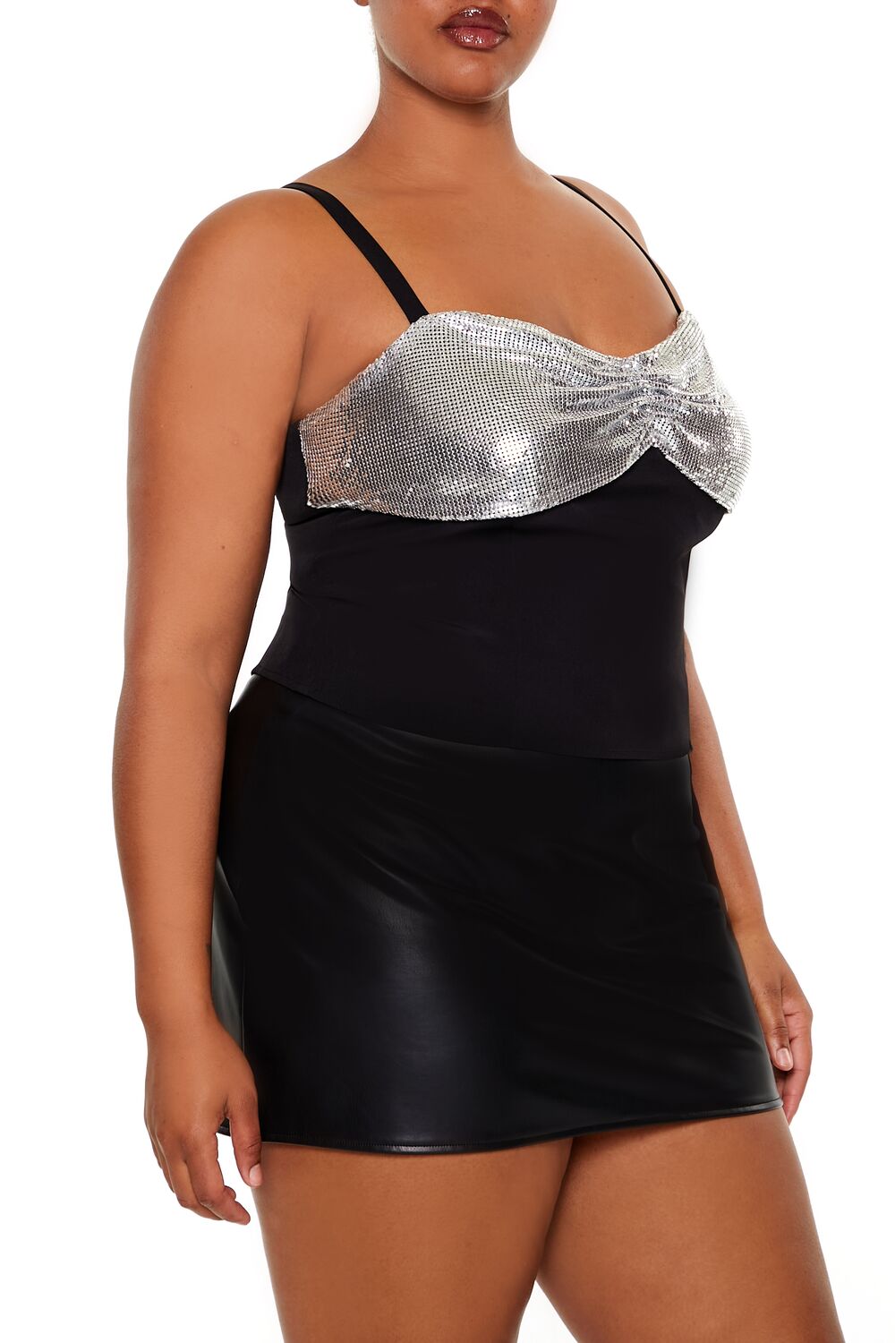 Plus Size Chainmail Cropped Cami - Image 4