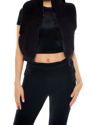 Faux Shearling Zip-Up Vest