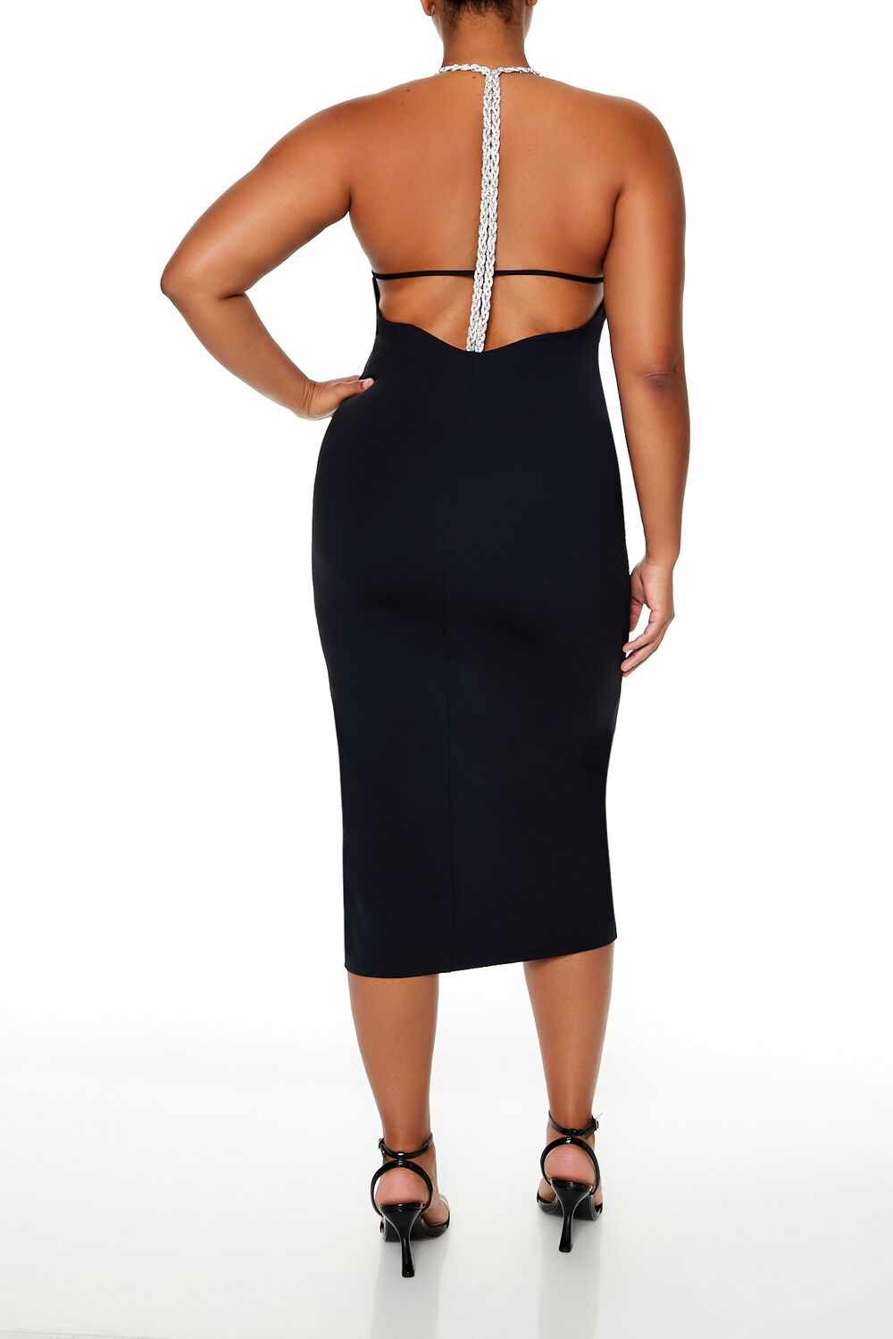 Plus Size Embellished Halter Maxi Dress - Image 4