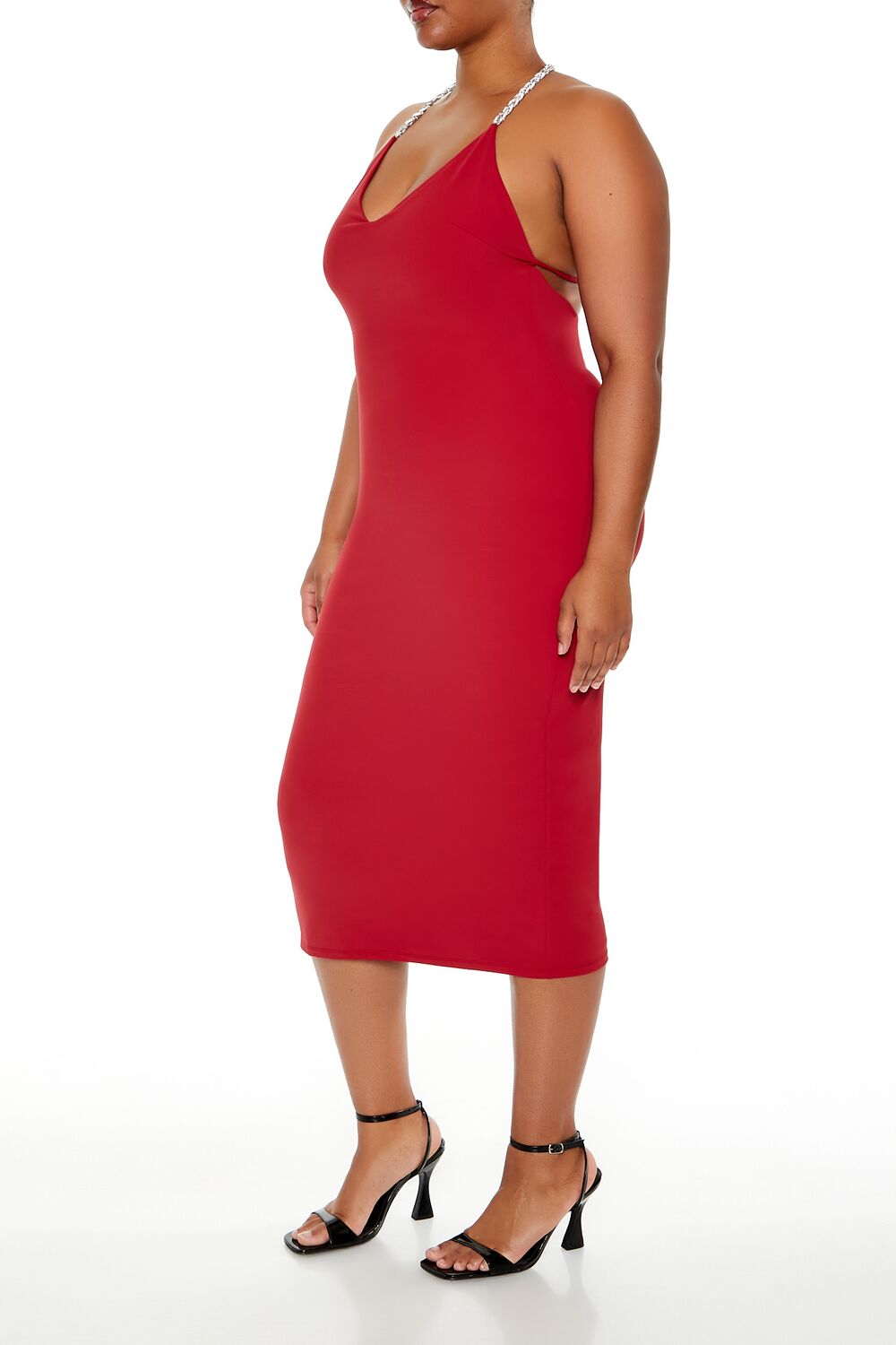 Plus Size Embellished Halter Maxi Dress - Image 9