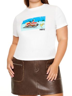 Plus Size Popeye Christmas Baby Tee