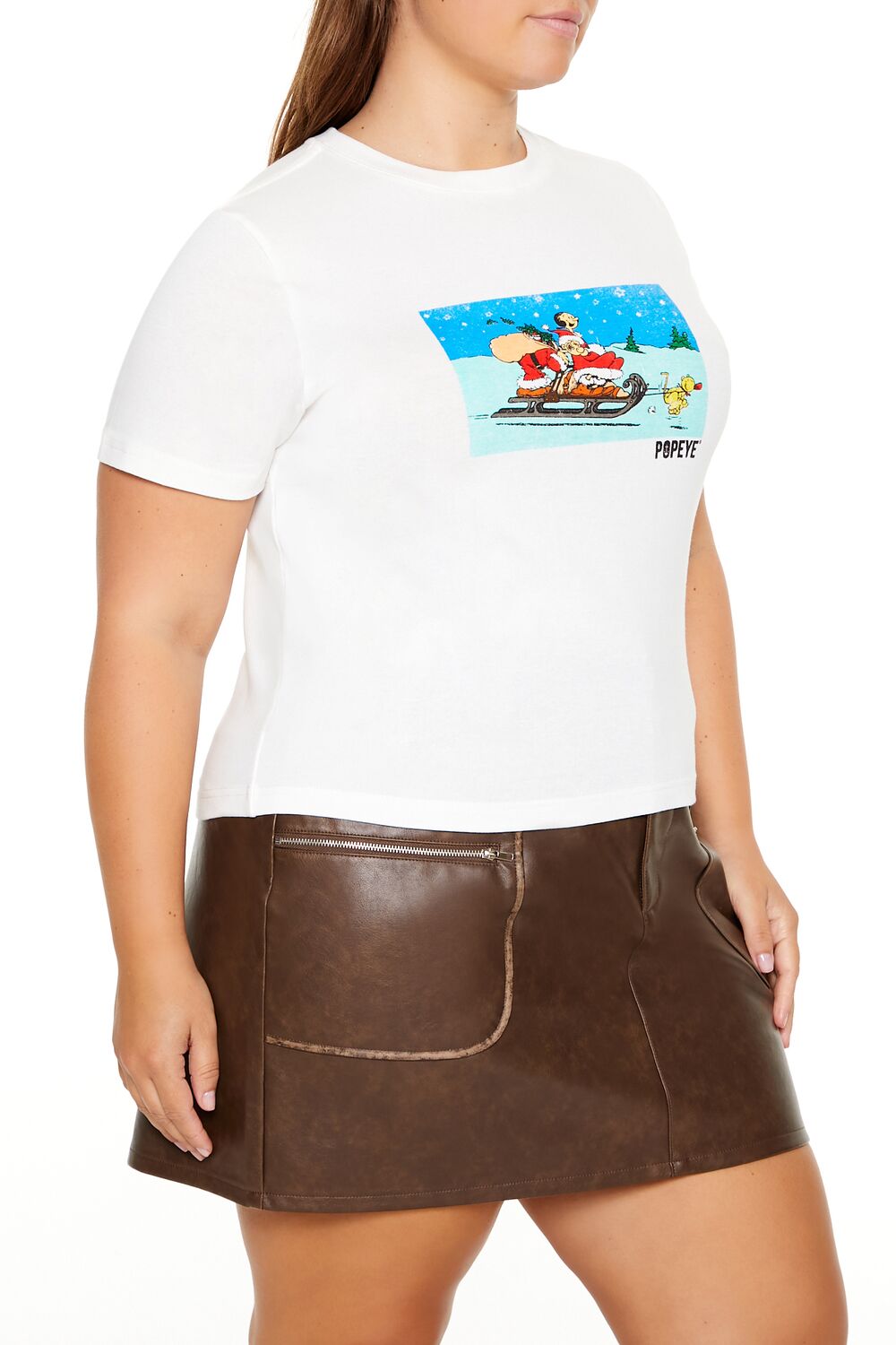 Plus Size Popeye Christmas Baby Tee - Image 4