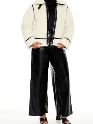 Plus Size Faux Leather Pants