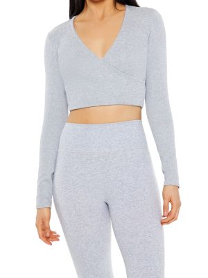 Active Seamless Surplice Crop Top