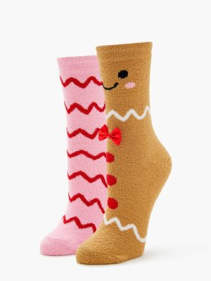 Gingerbread Man Crew Socks Set - 2 pack