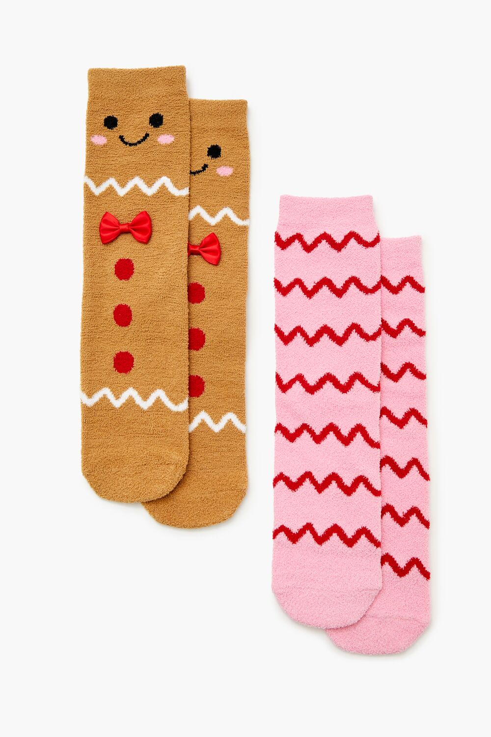 Gingerbread Man Crew Socks Set - 2 pack - Image 2